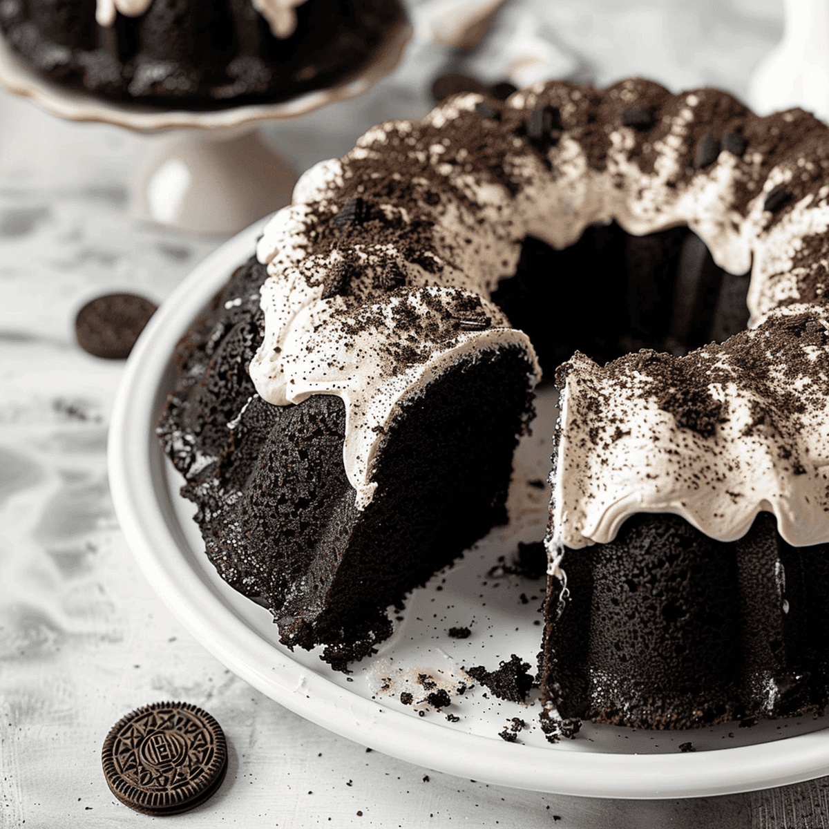 Cookies and Cream Oreo Bundt Cake Recipe