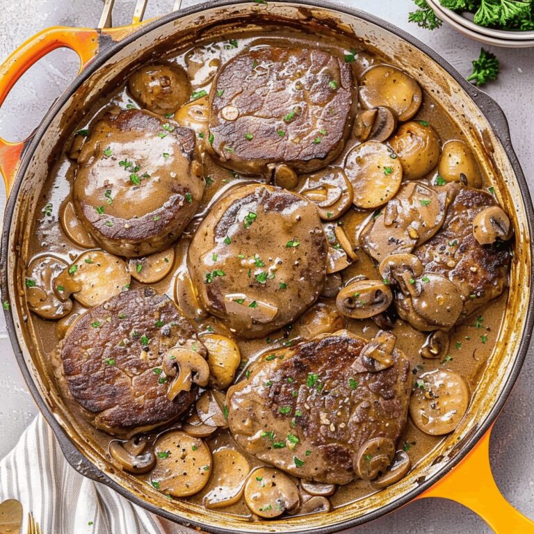 Tender Fillet Steak with Mushroom Sauce Recipe