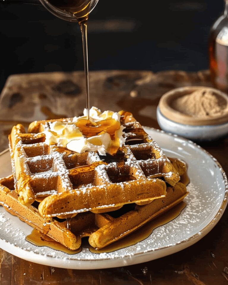 Crispy Pumpkin Cider Waffles with Salted Maple Butter Recipe