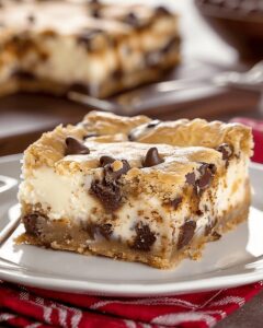 Dreamy Chocolate Chip Cheesecake Bars Recipe