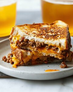 Sloppy Joe Grilled Cheeses Recipe