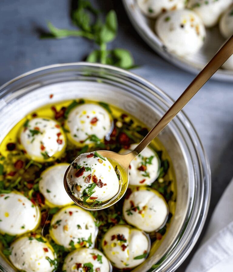 Easy Olive Oil Marinated Mozzarella Balls Recipe