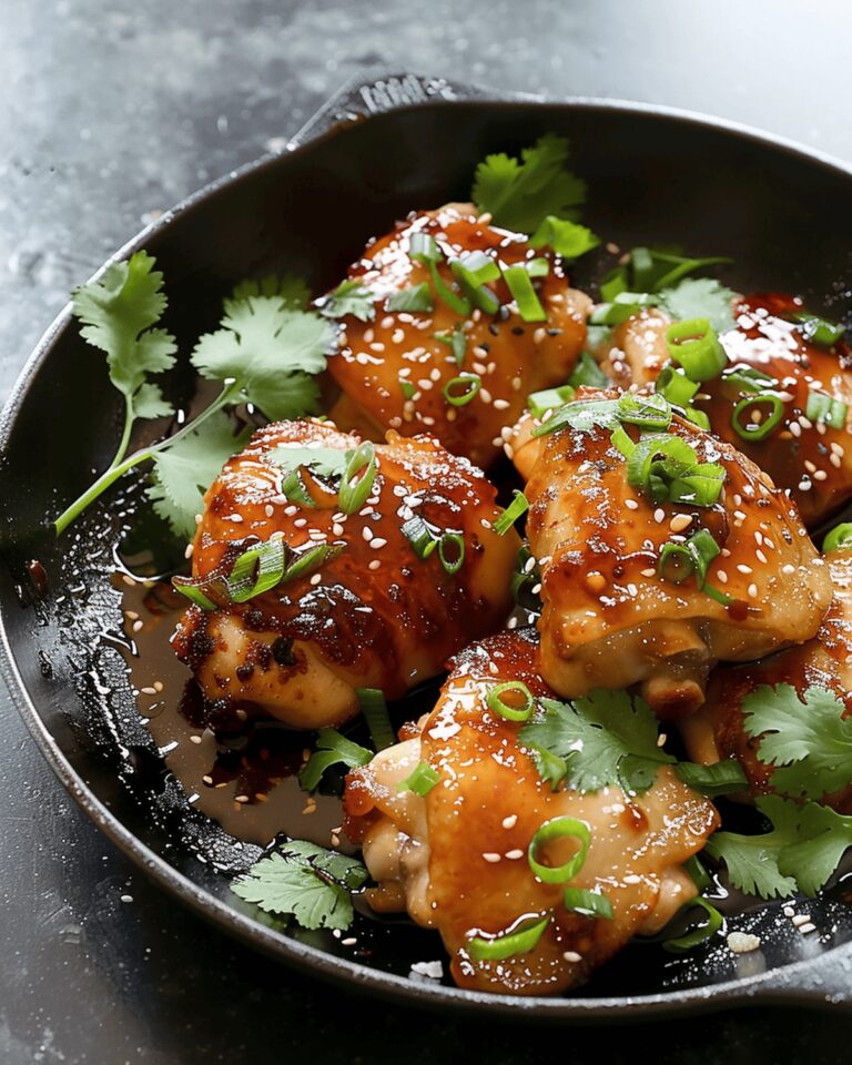Honey Sriracha Glazed Chicken Thighs Recipe