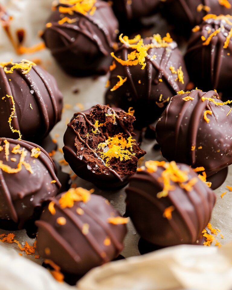 Velvety Dark Chocolate Orange Truffles Recipe