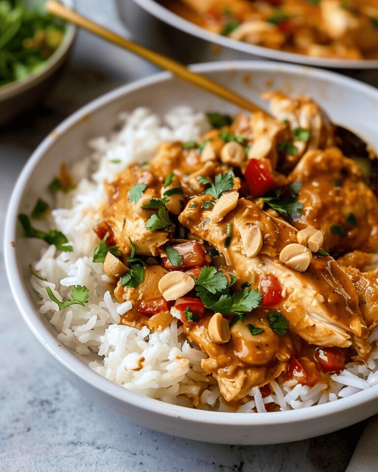 Tender Slow Cooker Peanut Chicken Recipe
