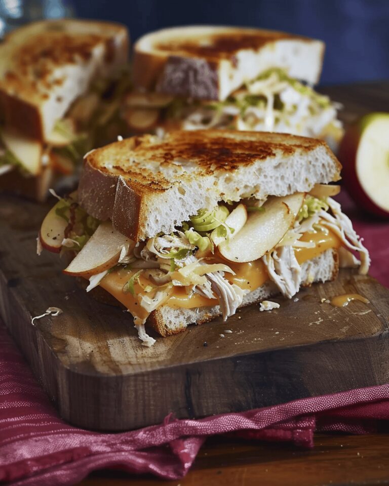 Gourmet Apple, Cheddar & Chicken Melts Recipe