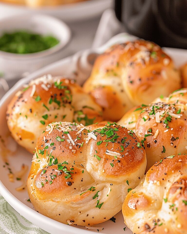 Golden Air Fryer Garlic Knots Recipe