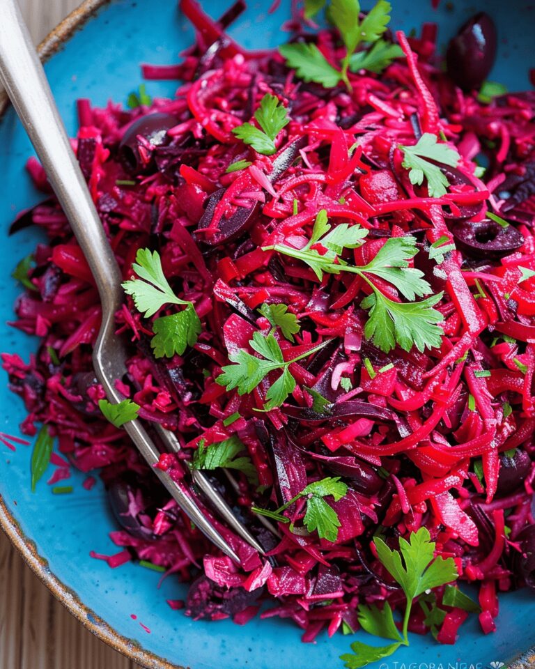 Beet Slaw With Olives & Pickled Onions Recipe
