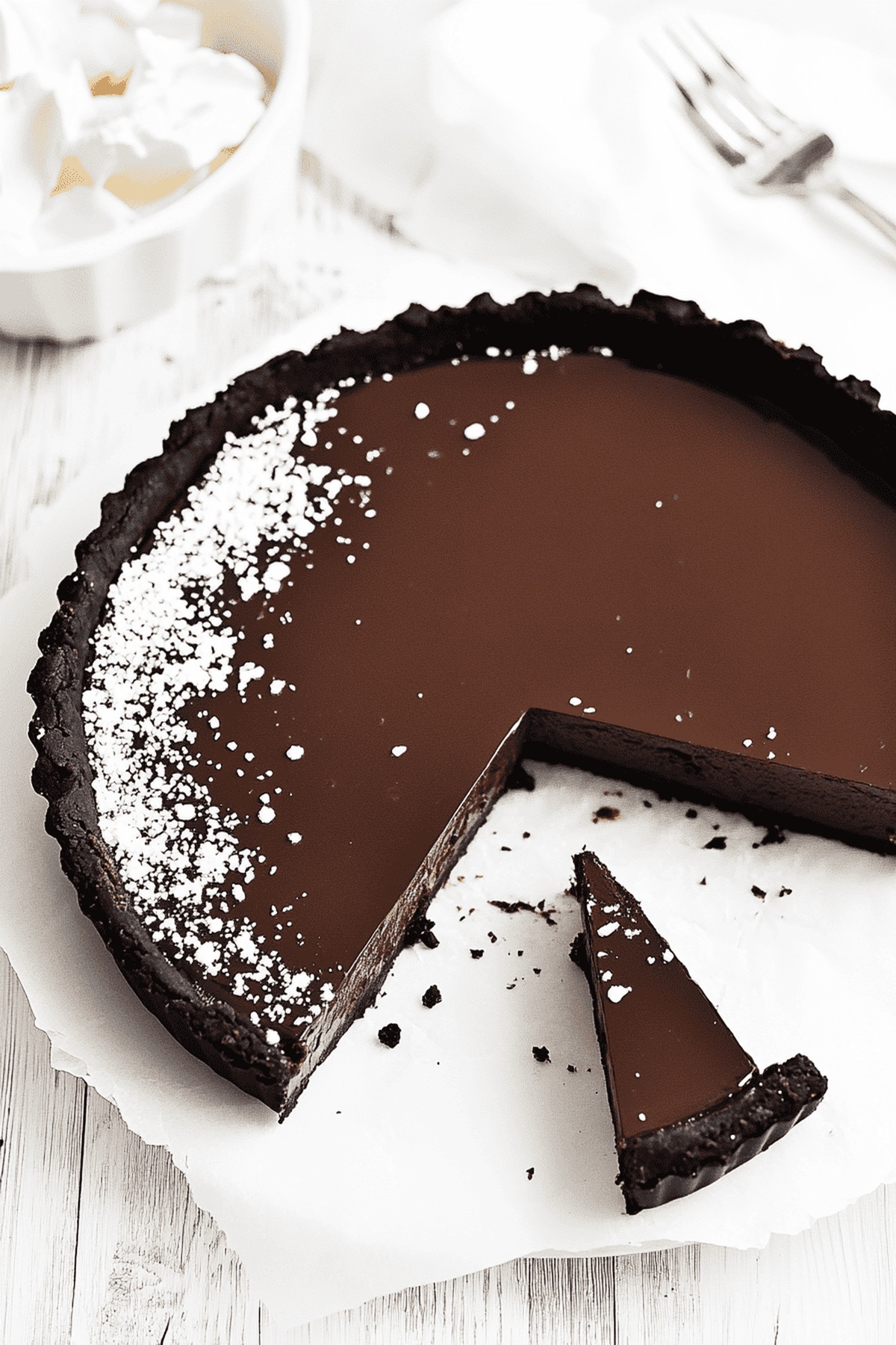 Velvety Dark Chocolate Truffle Tart Recipe