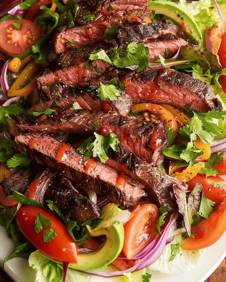 Warm Fajita Steak Salad Recipe