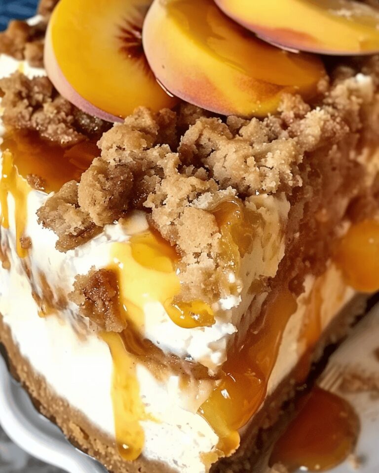 Peach Crumb Cheesecake Recipe