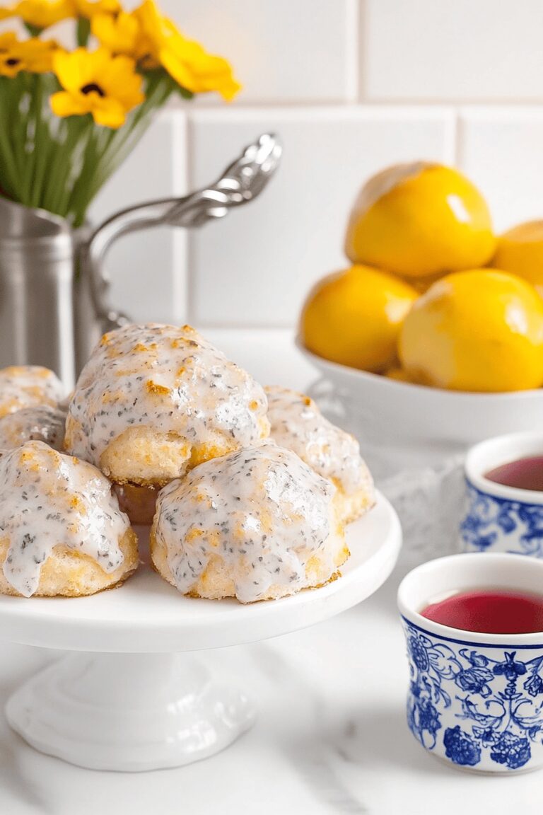 Fluffy Lemon Poppy Seed Scones Recipe