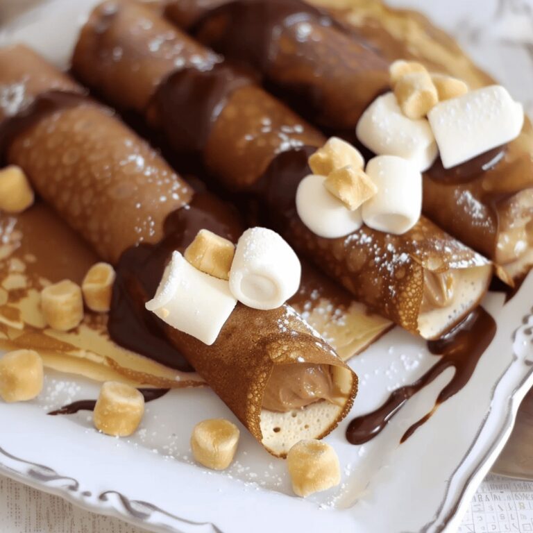 Chocolate Crepes With Peanut Butter Marshmallow Filling Recipe