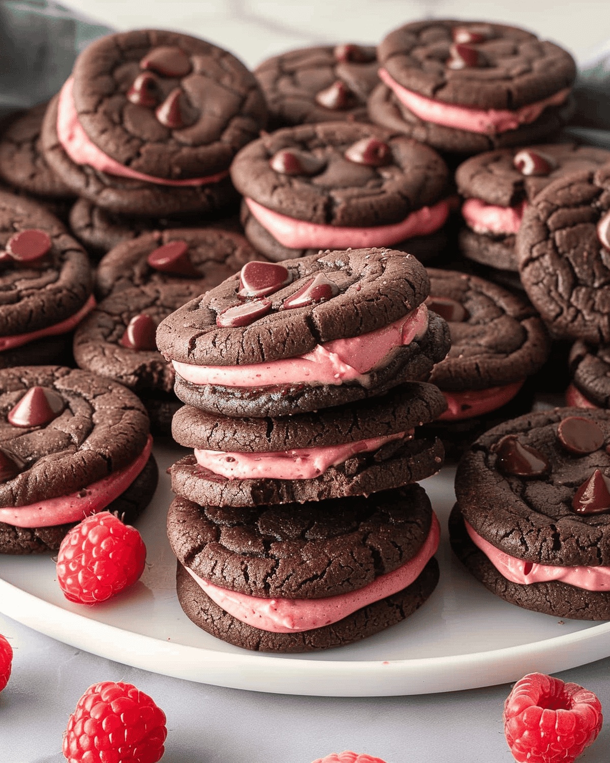 Indulgent Chocolate Raspberry Sandwich Cookies Recipe