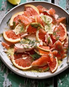 Roasted Fennel, Pomelo, And Salmon Platter Recipe
