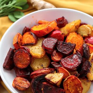 Orange Ginger Roasted Root Vegetables Recipe