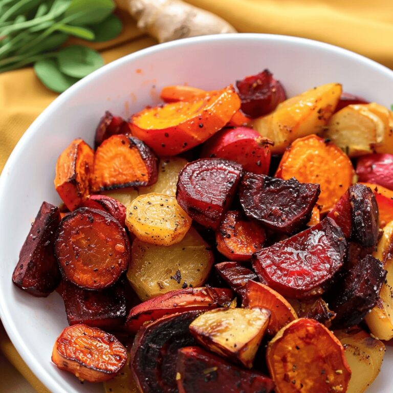 Orange Ginger Roasted Root Vegetables Recipe