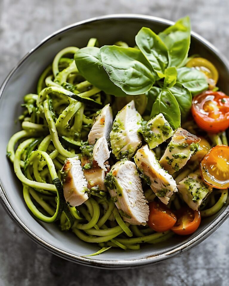 Noodle Chicken Pesto Bowl Recipe