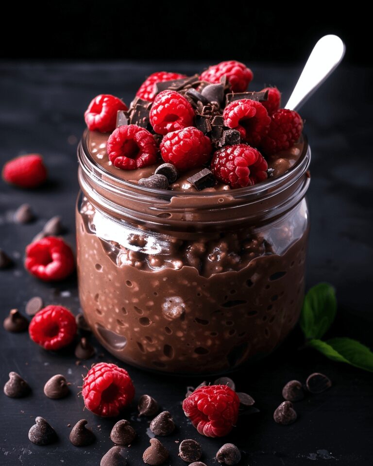 Dreamy Dark Chocolate Raspberry Overnight Oats Recipe