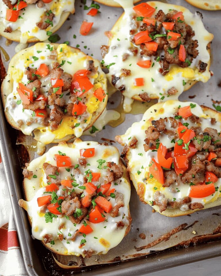 Hearty Sausage and Egg Breakfast Pizzas Recipe