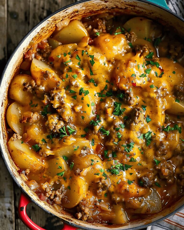 Cheesy One Pot Beef And Potatoes Recipe
