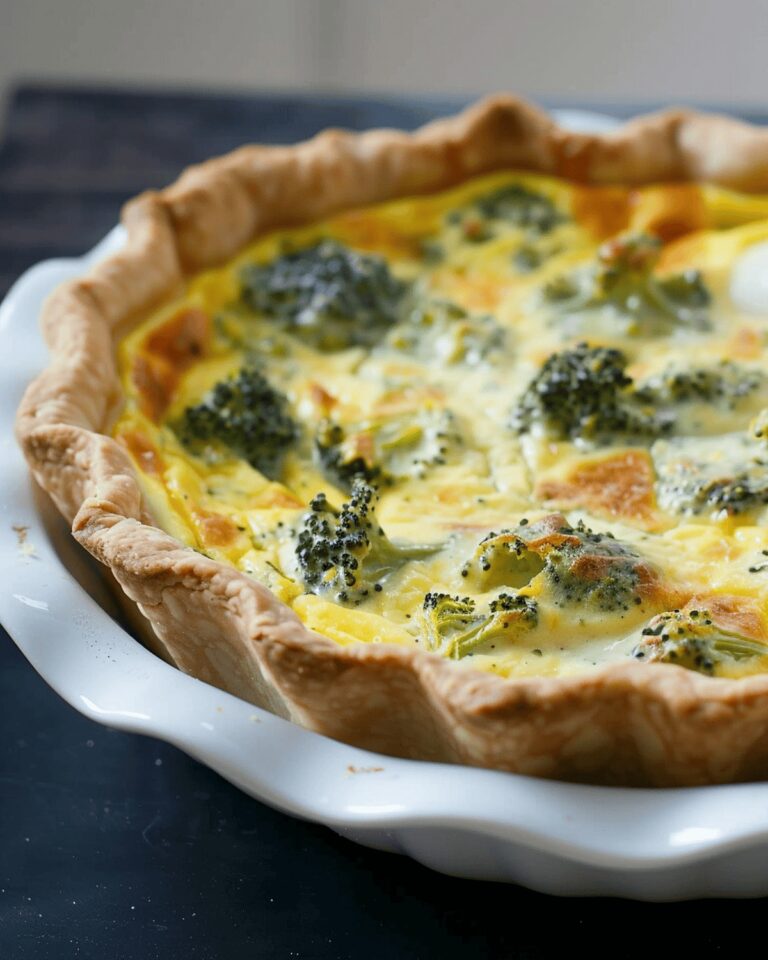 Broccoli Garlic Quiche Recipe