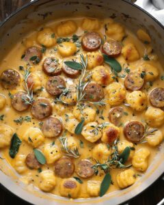 Creamy Butternut Squash Gnocchi with Sausage Recipe