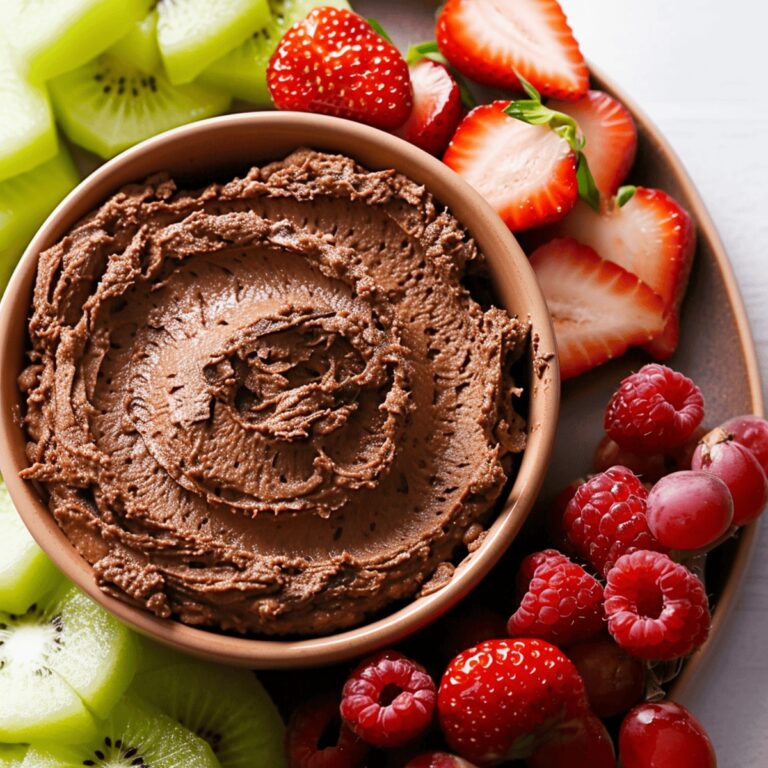 Chocolate Hummus Fruit Dip Recipe
