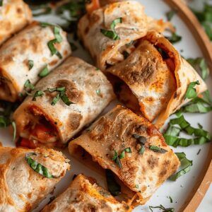 Healthy Air Fryer Tortilla Pizza Rolls Recipe