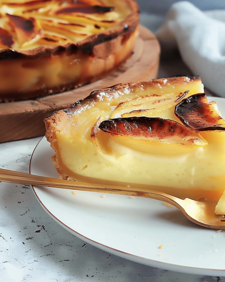 Silky French Custard Pie with Apples Recipe
