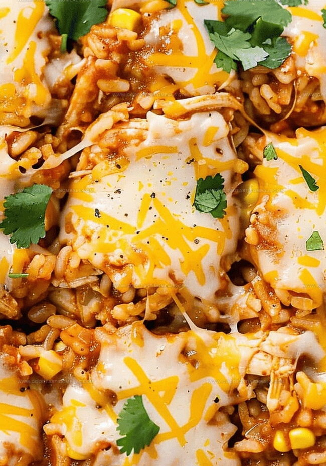 Directions for Chicken Enchilada Rice Casserole