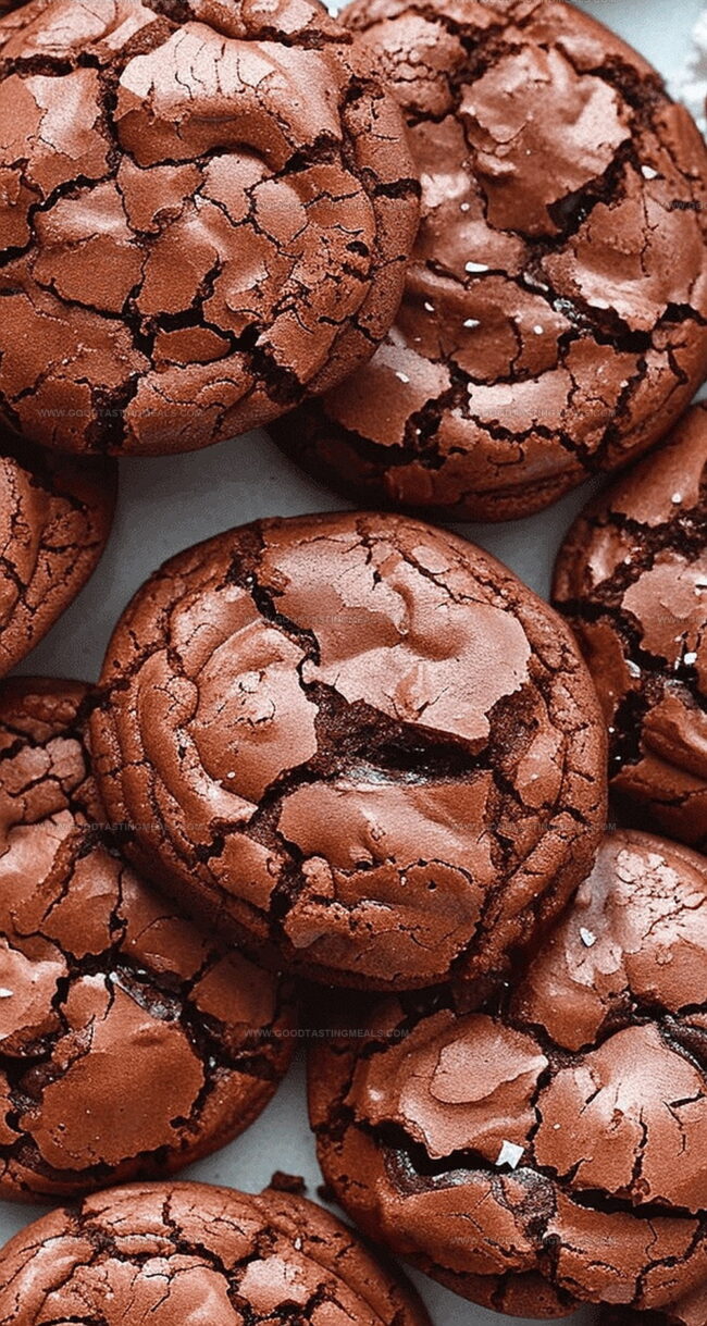 Brownie Cookies with Chewy Chocolate Centers