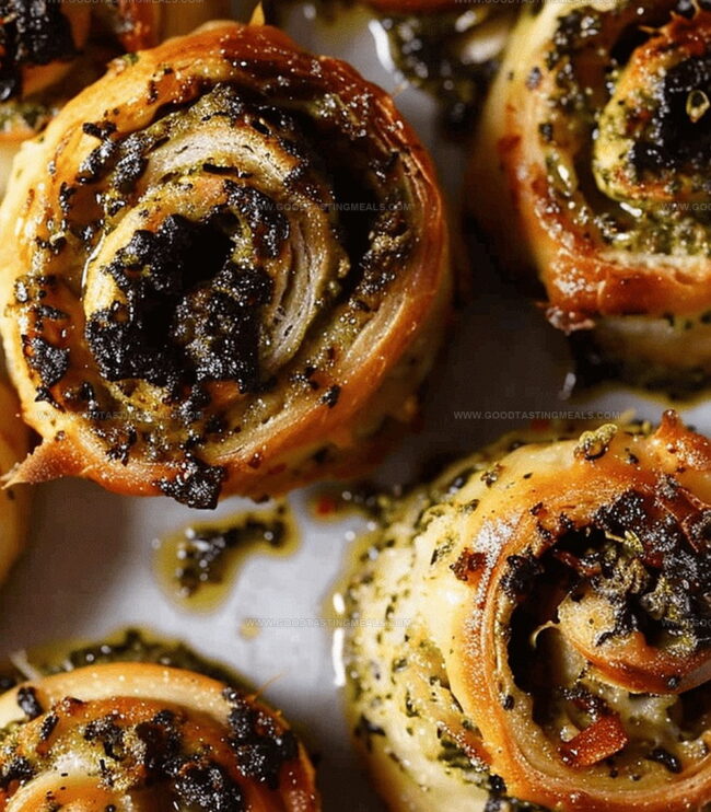 How to Bake Pesto Pinwheels with Flaky Layers